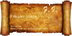Fábján Itala névjegykártya