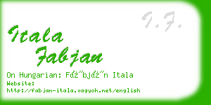 itala fabjan business card